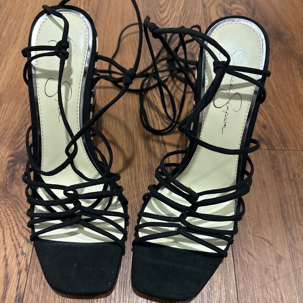 New Zebra print look sandals that lace up